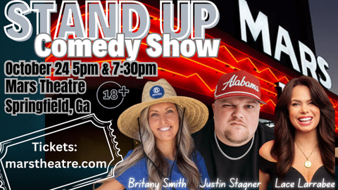 B Smith at the Mars Comedy Show Banner B Smith at the Mars Comedy Show Banner